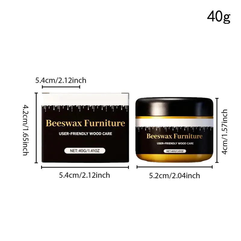 Beeswax Wood Restoration Wax for Furniture & Floors - 40g