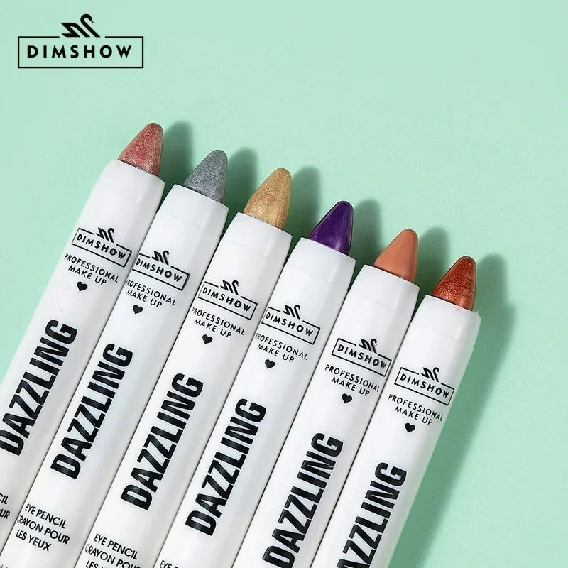 12-Color Waterproof Glitter Eyeshadow Pencil Set - Long-Lasting, Smudge-Proof Makeup Tool