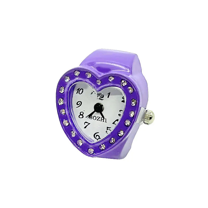 Women’s Fashion Diamond Dial Finger Watch - Small Cute Stylish Timepiece