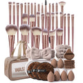 51-Piece Makeup Brush Set with Sponges & Tools for Flawless Face Makeup