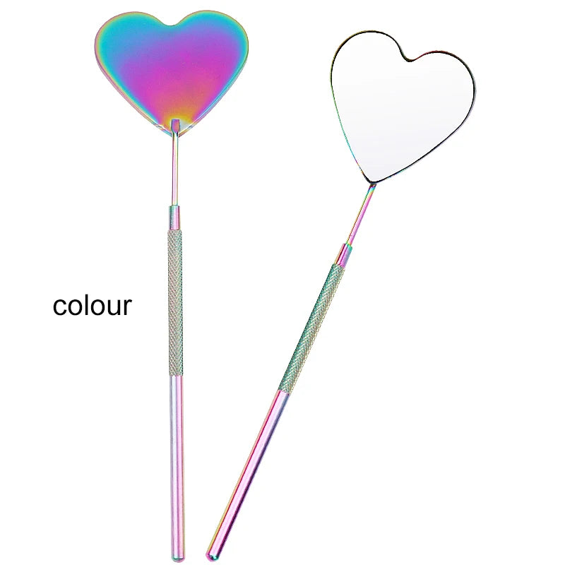 Heart Shape Eyelash Extension Magnify Mirror for Lash Tech Check & Makeup