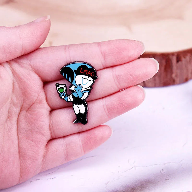 Deltarune Queen Enamel Pin Cartoon Game Character Badge