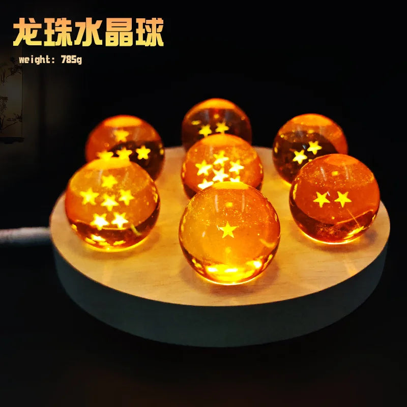 Dragon Ball Z Crystal Ball LED Nightlight Wooden Desk Ornament Kids Toy