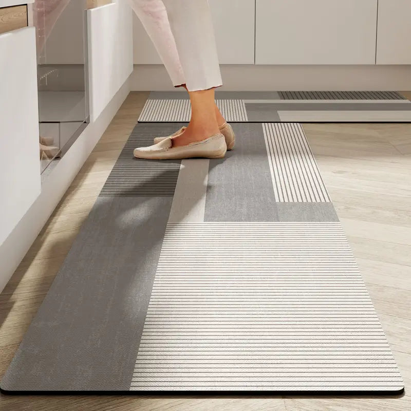 Super Absorbent Anti-Slip Shower Bath Mat with Non-Slip Rug for Bathroom & Kitchen