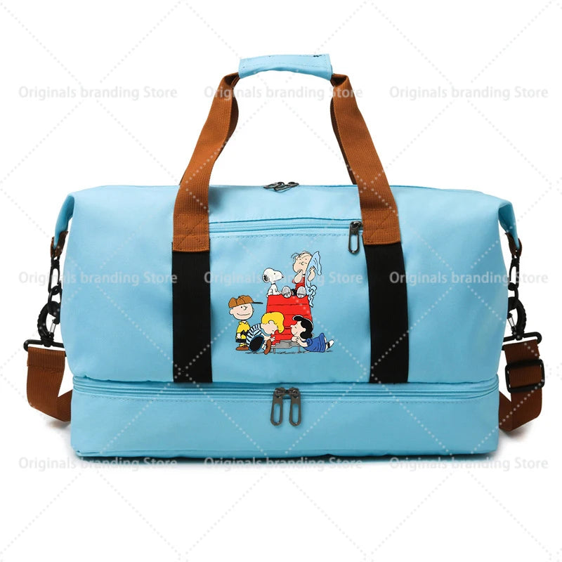 Snoopy Travel Bag Cartoon Waterproof Gym Sport Bag for Men Women - Fitness & Travel