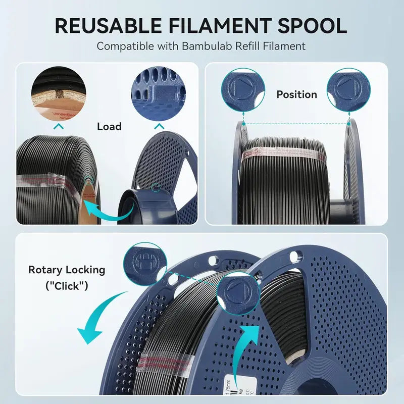 PETG 3D Printing Filament 1KG Spool - Bright Colors, Low Shrinkage, Tough & Dimensional Stable