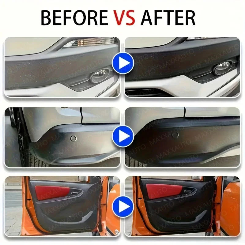 Car Plastic & Leather Repair Wax - Glossy Panel Renewal Polish, Long-Lasting