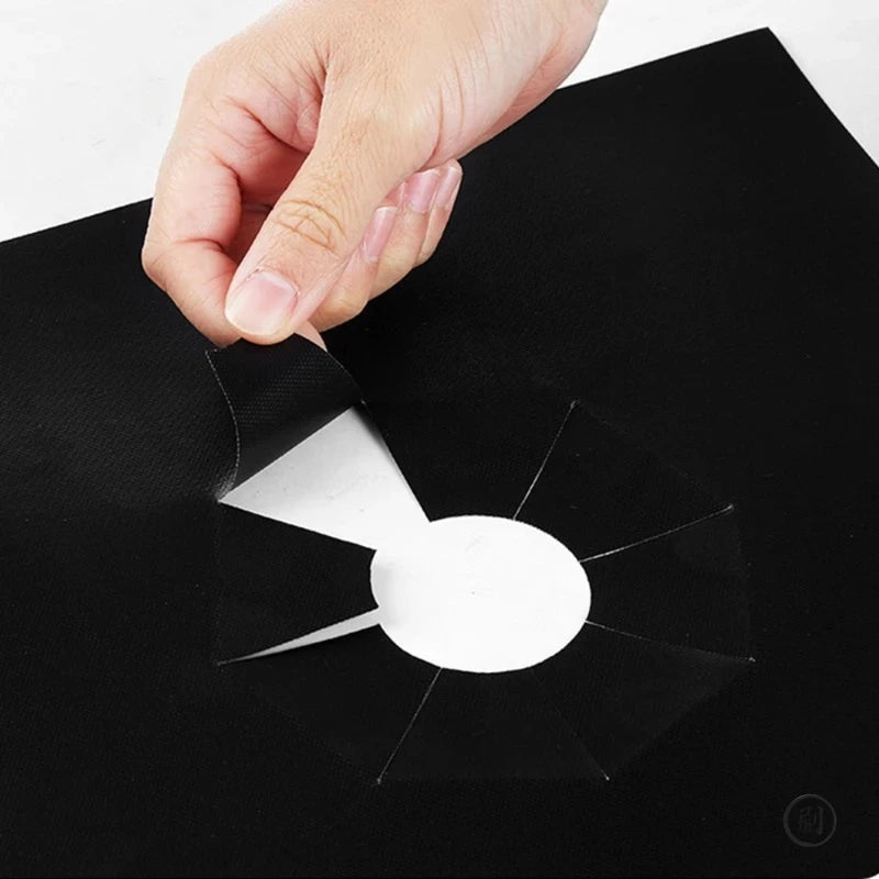 Gas Stove Surface Protection Pads Set - Washable Oil & Dirt Resistant, 27cm, 4 Pieces