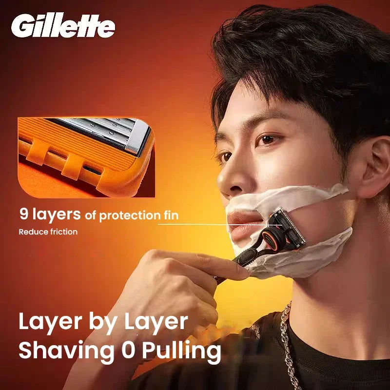 Gillette Fusion 5 Razor Set with 5 Ultra-Thin Blades & Back Trimmer