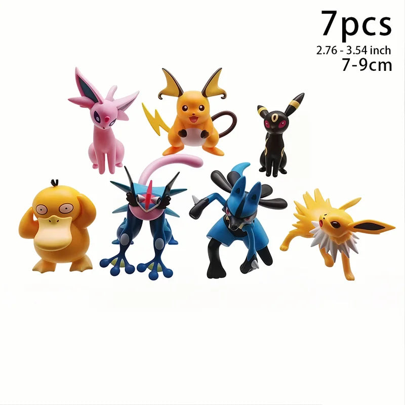 Pokemon Action Figure Set - Classic & Modern Characters from Kanto to Paldea - Collectible PVC Toys for Fans