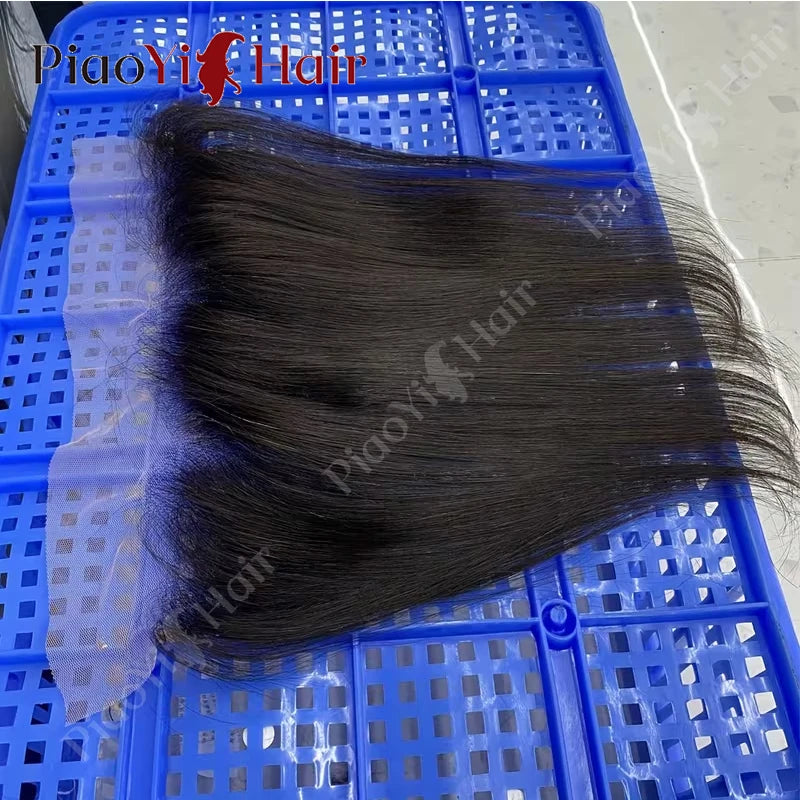 Human Hair Lace Frontal & Closure Set 13x6 HD Transparent Swiss Lace Preplucked