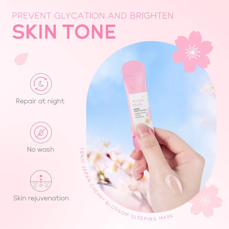 Moisturizing Sleeping Mask Set - Sakura Snail Seaweed Centella Nourishing & Oil-Control Skin Care, 100 pcs
