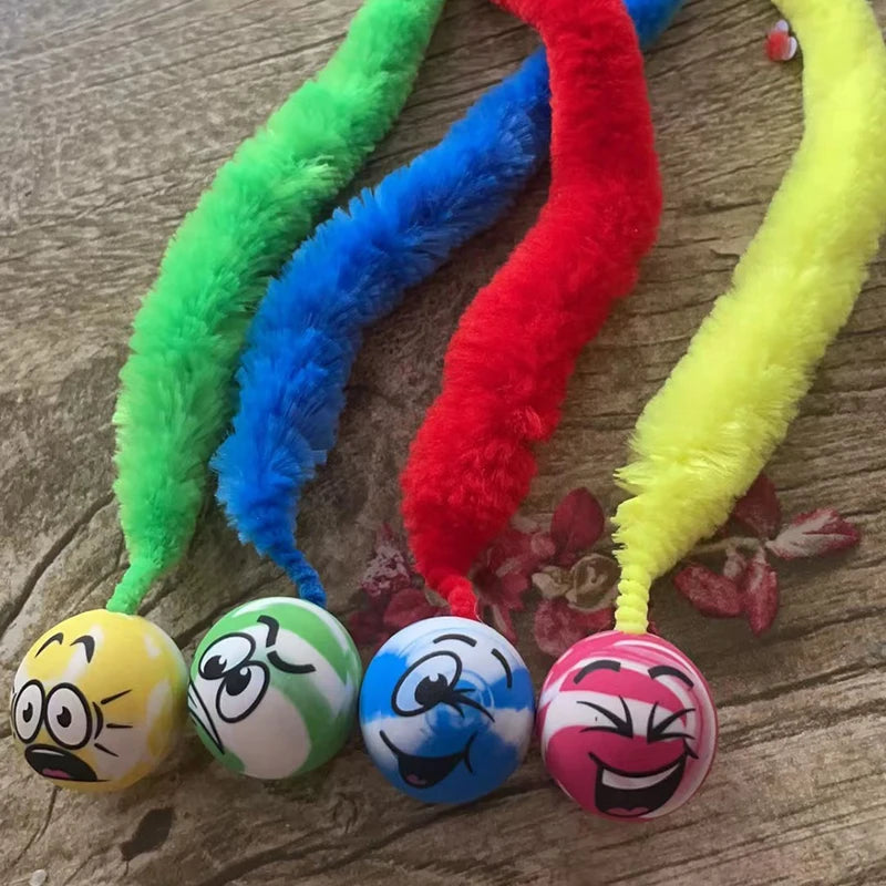 Interactive Cat Toy Bouncing Ball Puzzle Teasing Toy for Indoor Cats