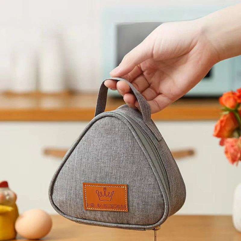 Portable Insulation Lunch Bag Triangle Aluminum Foil Food Carrier Outdoor Picnic Box