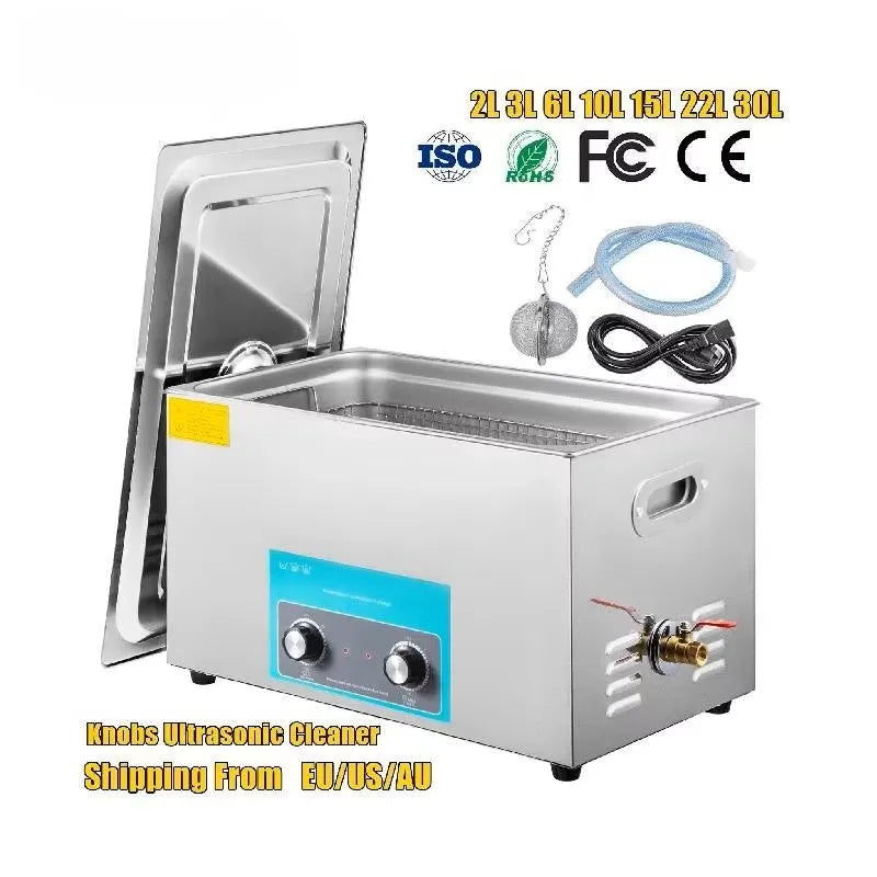 Electric Ultrasonic Cleaner 3L-30L Portable Washing Machine for Home & Office