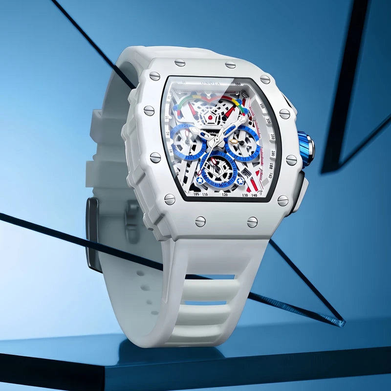 Multifunctional Waterproof Silicone Watch - Casual Quartz Timepiece for Men