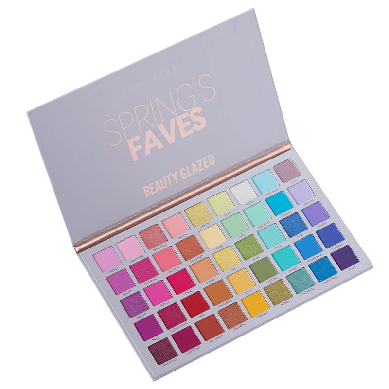 Waterproof Eyeshadow Palette with Shimmer Highlighter and Contour Makeup Set