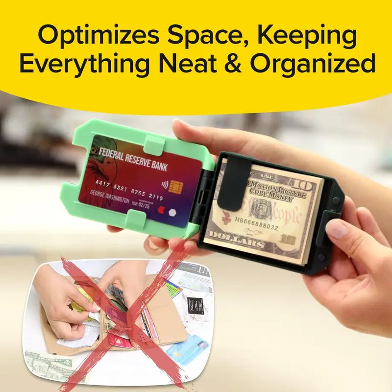 RFID Blocking Wallet for Men with Removable Money Clip - Slim, Crush-Resistant