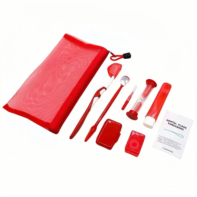 Orthodontic Dental Care Brush Kit - Complete Travel Oral Hygiene Set