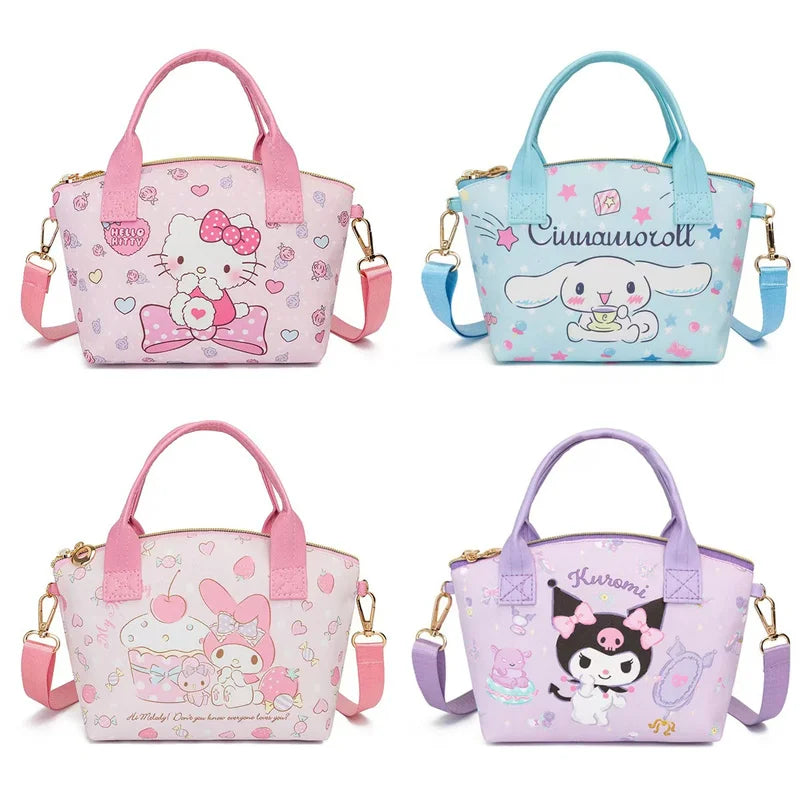 Cute Printed Handbag and Crossbody Bag for Daily Use - Waterproof Canvas, Small & Durable