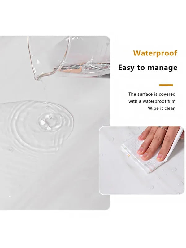 Self-Adhesive Marble Tile Stickers - Waterproof PVC Peel-and-Stick Wall & Floor Tiles