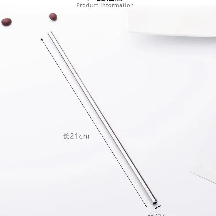 Reusable Stainless Steel Drinking Straw Set - Durable Bent & Straight Barware, Eco-Friendly, Dishwasher Safe