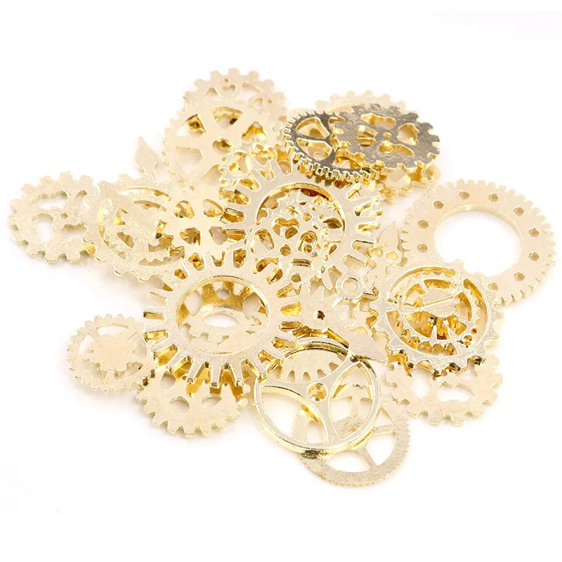 Mechanical Gears Set 8-25mm Alloy Steampunk Cogs DIY Accessories