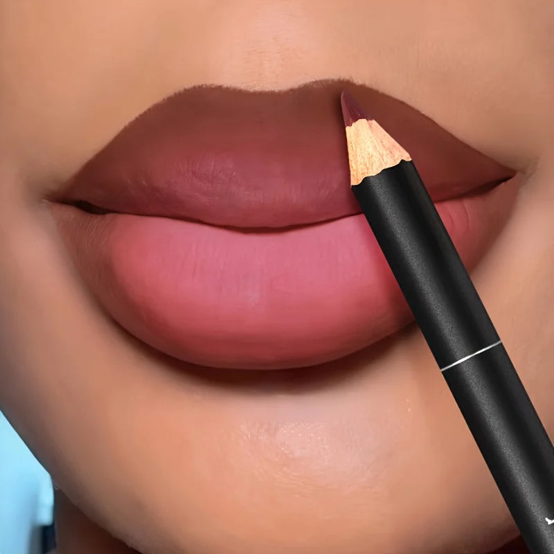 Matte Lip Gloss and Lip Liner Set - Waterproof, Long-Lasting Makeup Kit
