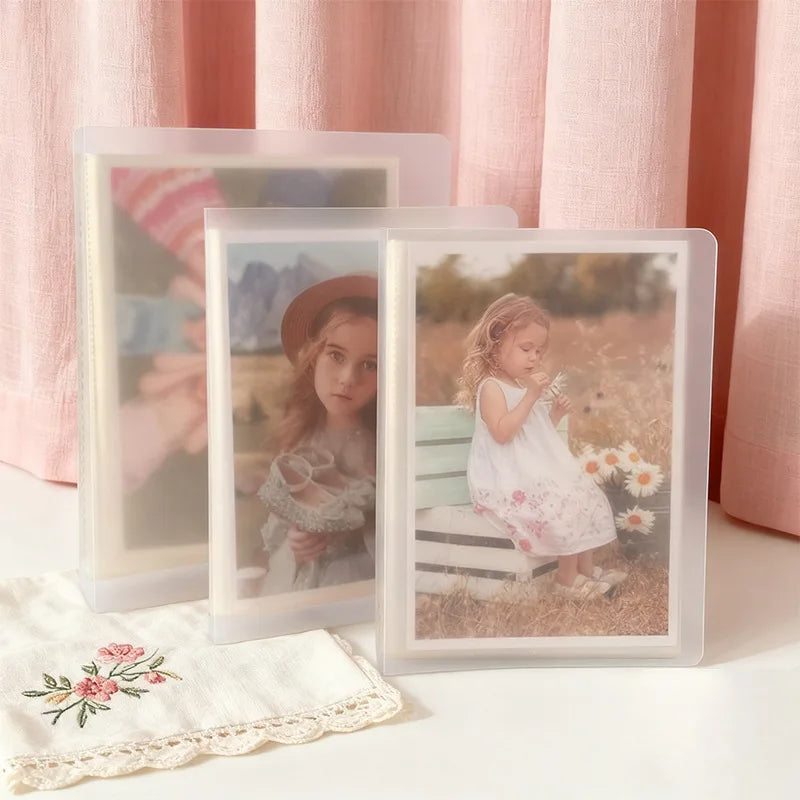 Multi-Size Transparent Photo & Card Album for Collectibles, 3-7 Inch Variants