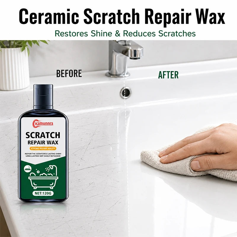 Multi-Purpose Surface Repair Wax for Bathtubs Sinks & Metal Surfaces - Scratch & Shine Restorer
