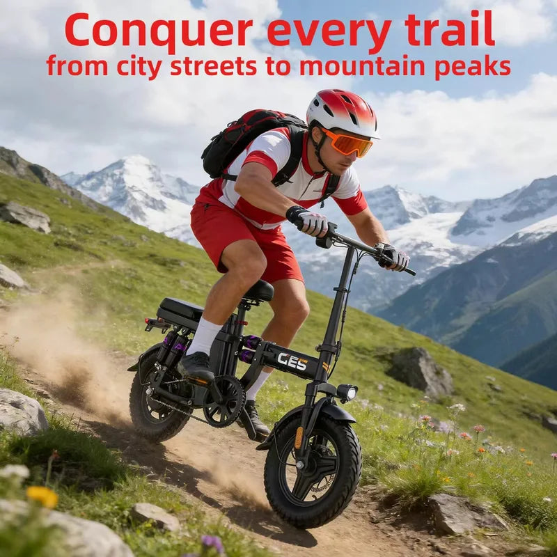 Foldable Electric Bike with 48V 15AH Battery 30+MPH 250W for Adults