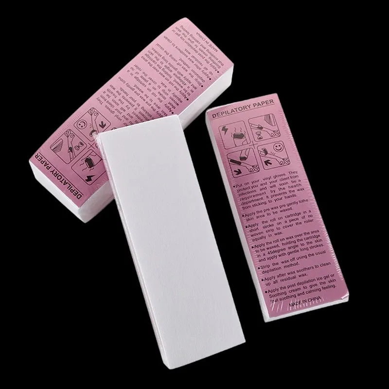 Waxing Paper Strips for Hair Removal - 200 or 100 Pieces, Depilatory Tape
