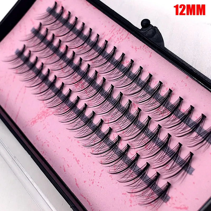 False Eyelashes 4 Pack - Natural Lightweight Individual Lashes for Makeup Extension
