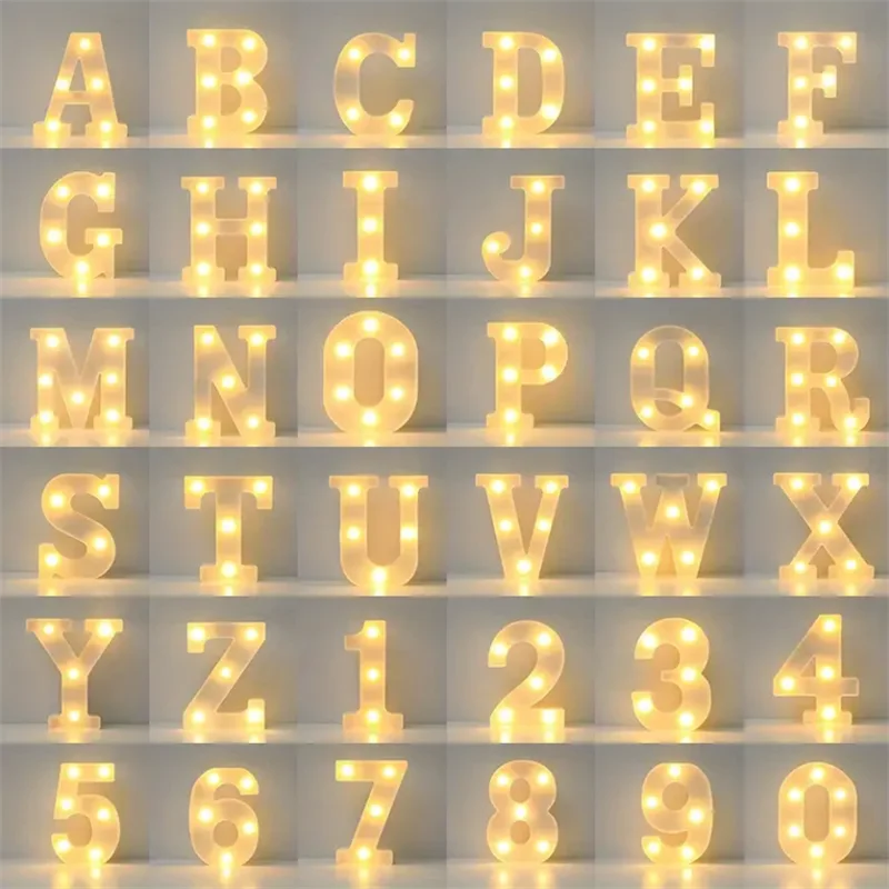 16cm LED Letter Light for Home Decor Battery Operated Warm Lighting