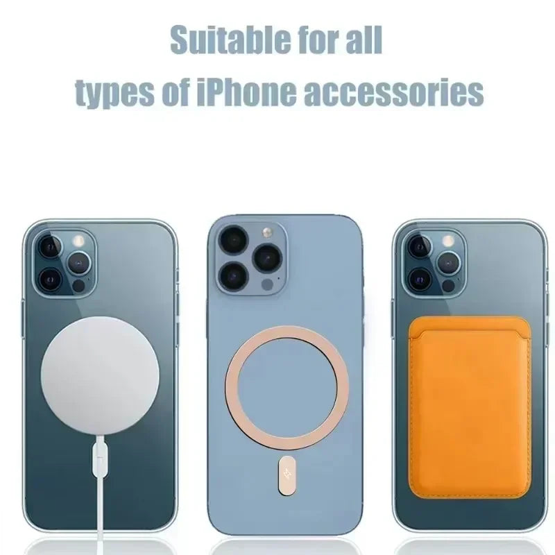 Magnetic Metal Ring Sticker for iPhone Magsafe Wireless Charger Car Phone Holder