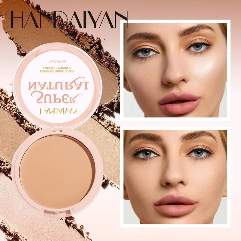 Matte Face Pressed Powder - 24H Oil Control Foundation for All Skin Types