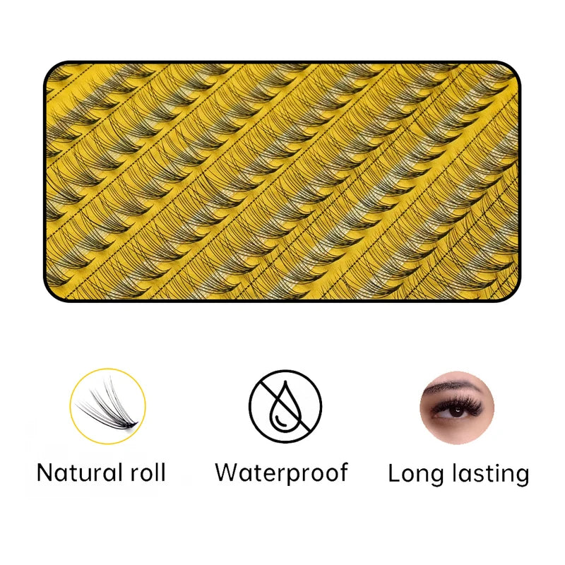 Segmented False Eyelash Extension Clusters DIY 240 Count 10D/20D Soft Natural Mink Lashes