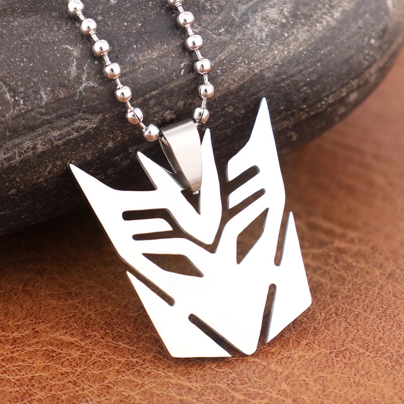 Autobots Pendant Necklace - Optimus Prime Decepticon Logo Men’s Jewelry Gift