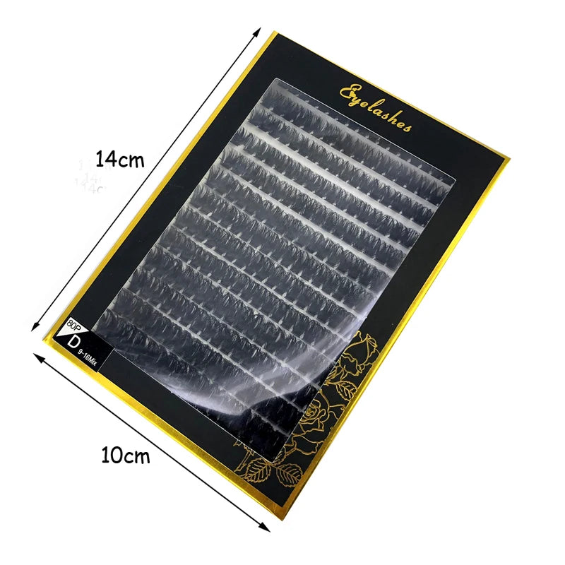 False Eyelash Clusters 30D-80D Mixed Tray Natural & Glam Lashes for DIY Application