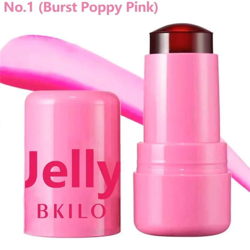 3-in-1 Jelly Cheek Blush Tint Set - Long Lasting Moisturizing Lip & Face Makeup