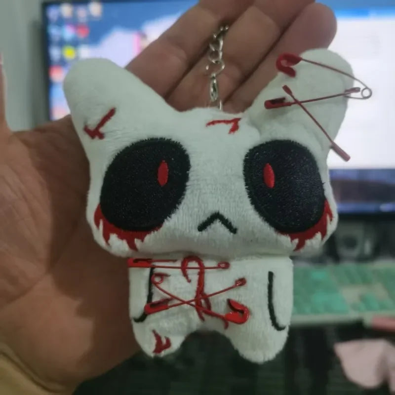 Halloween Horror Plush Keychain Creepy Bloody Monster Doll Bag Charm for Backpack
