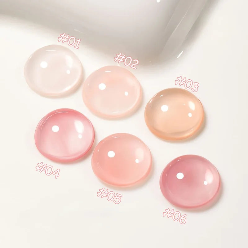 6-PCS Versatile Nail Art Nail Polish Set - Spring Ice Skin Nude Pink Colors