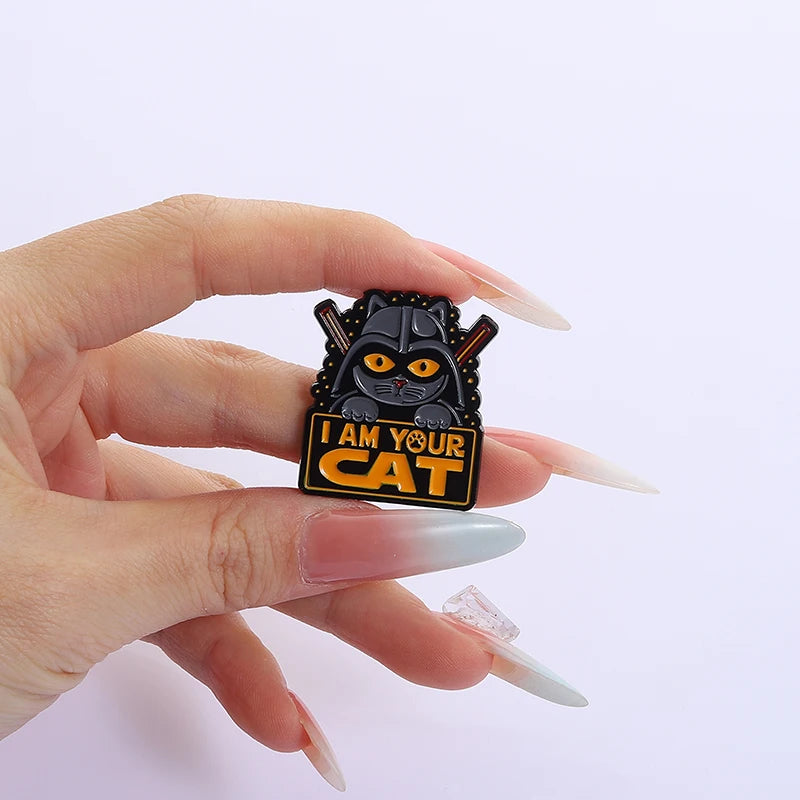 Come To The Cat Side Enamel Pin - Sci-Fi Animal Brooch Gift for Cat Lovers