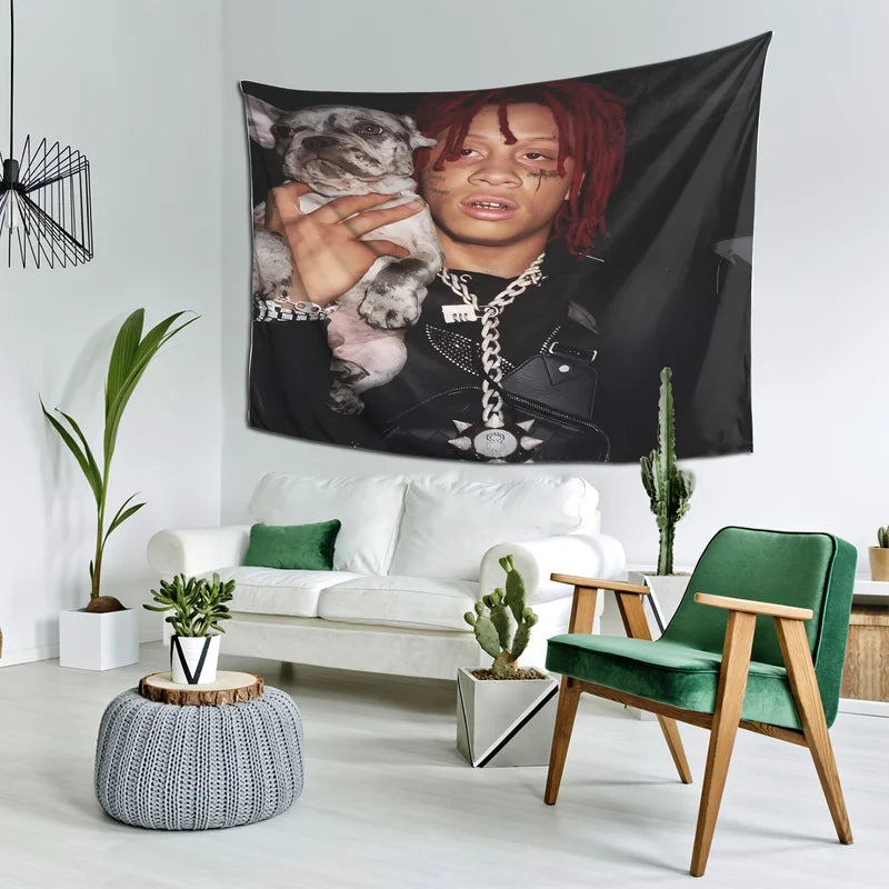 Hip Hop Rapper Trippie Redd Tapestry Wall Decor Street Style Room Art
