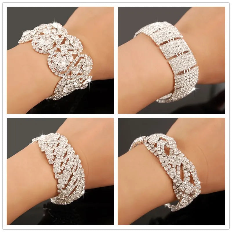 Luxury Crystal Zirconia Bracelet for Women Wedding Jewelry Gift