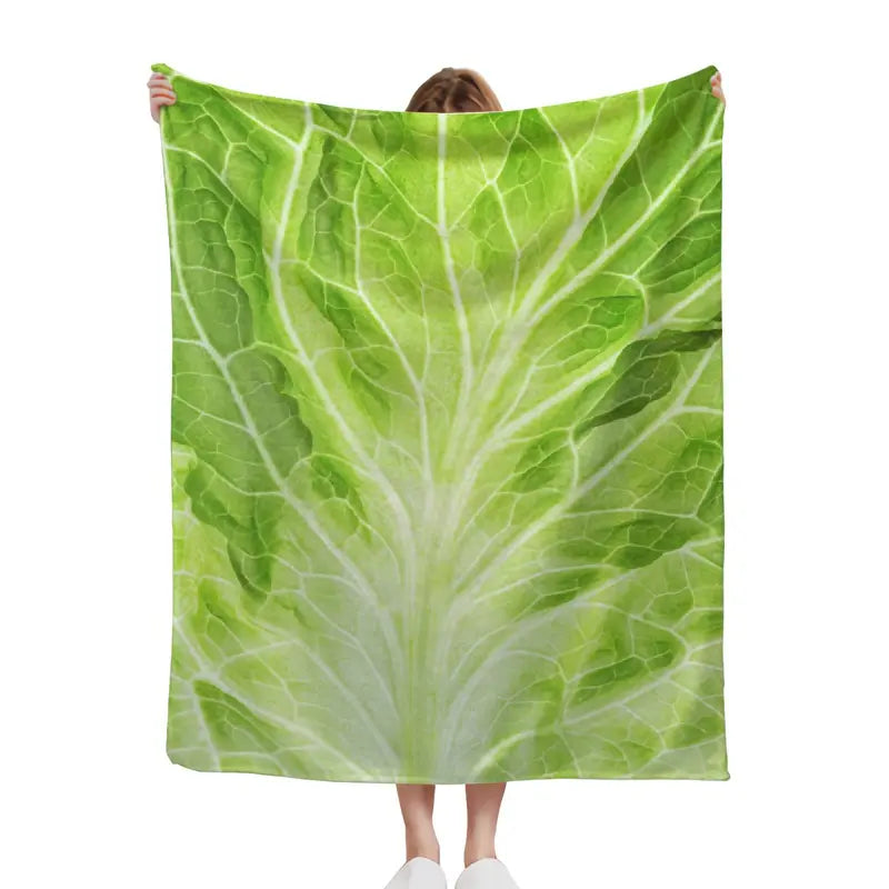 Super Soft Fuzzy Plush Cabbage Throw Blanket All Season Home Decor