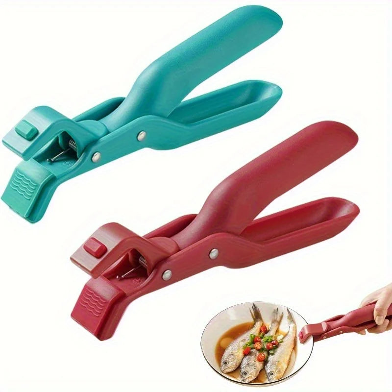 Anti-Scald Kitchen Clip Set - Non-Slip Dish Plate & Pan Holders, Multiple Colors