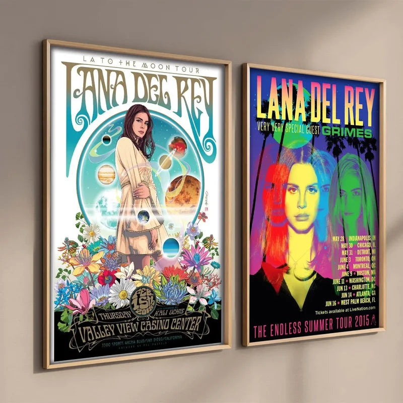 Music Album Wall Art Canvas Poster - Black and Pink Lizzy Grant Room Decor