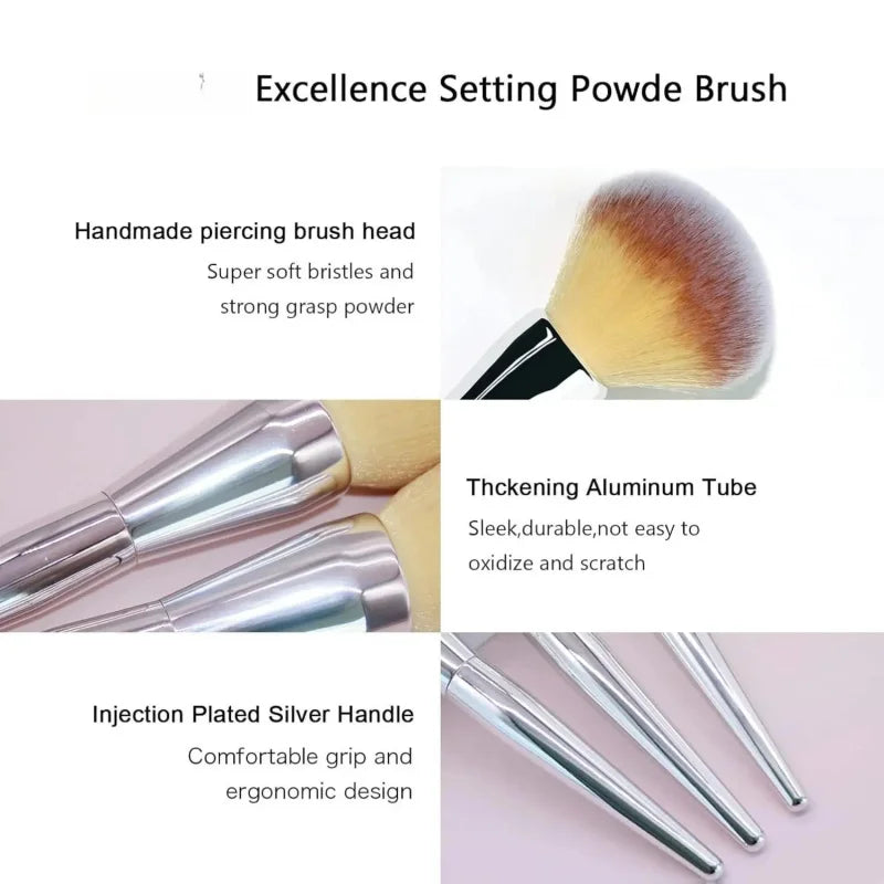 Large Ultra-Soft Synthetic Powder Makeup Brush for Liquid, Cream & Powder