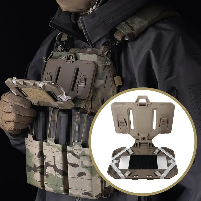 Tactical Vest Phone Holder with Molle Mount for 4.7-6.7 Inch Phones, Foldable Cell Phone Pouch